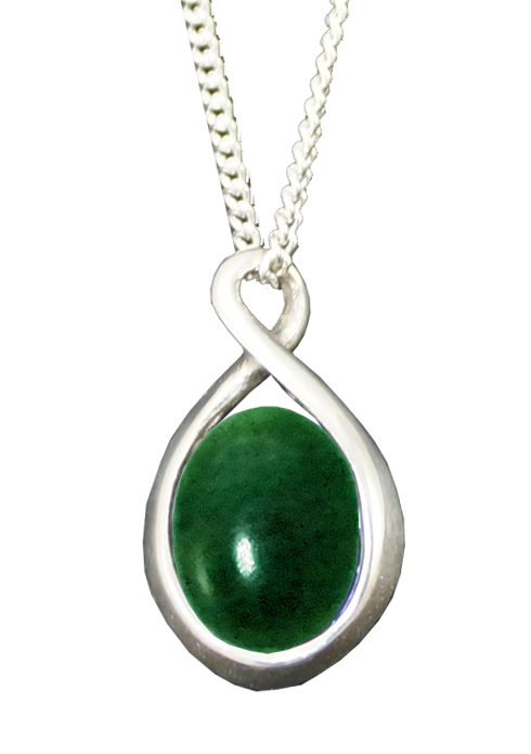 Thumbnail: Small Twist Pendant with Cabochon