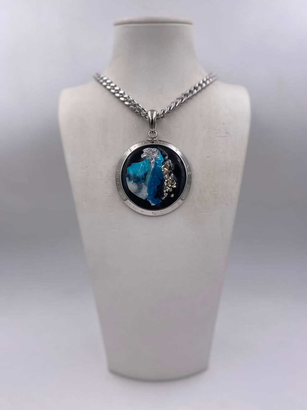 Collana in ottone anallergico, colore argento