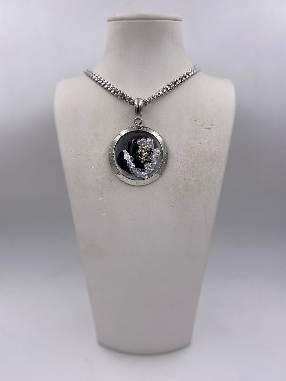 Collana in ottone anallergico, colore argento