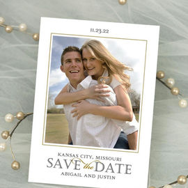 Custom save the date card.