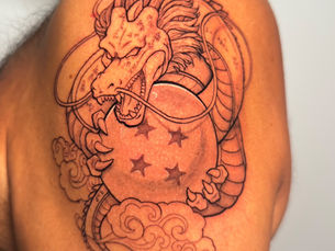 Shenron e la sfera 4 stelle di Goku