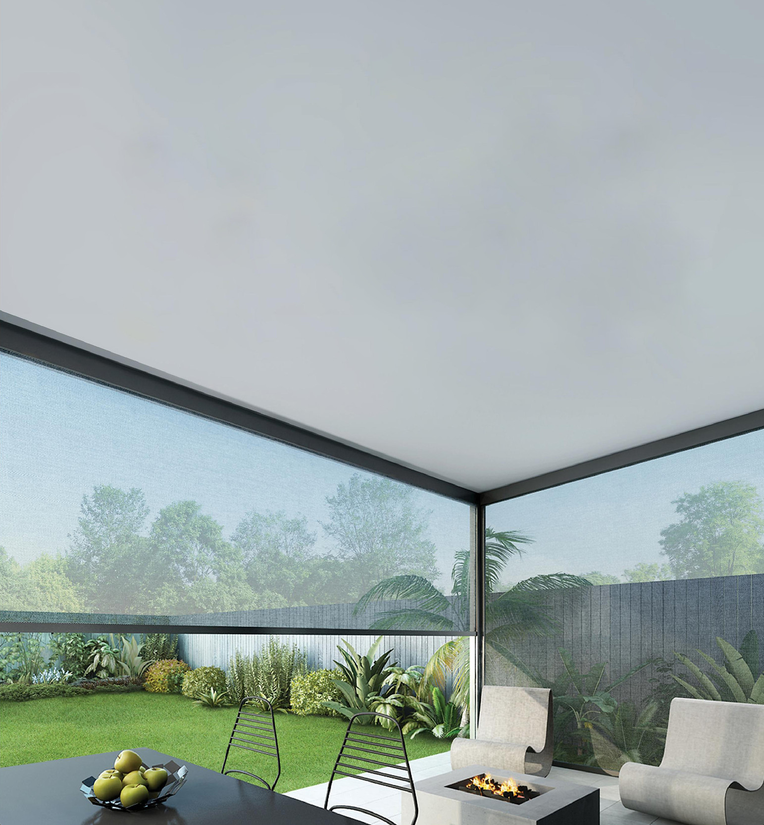 Outdoor Lanai with Exterior Shade