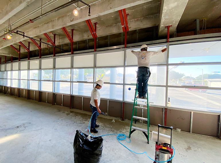 Commercial Whiteout Film Install