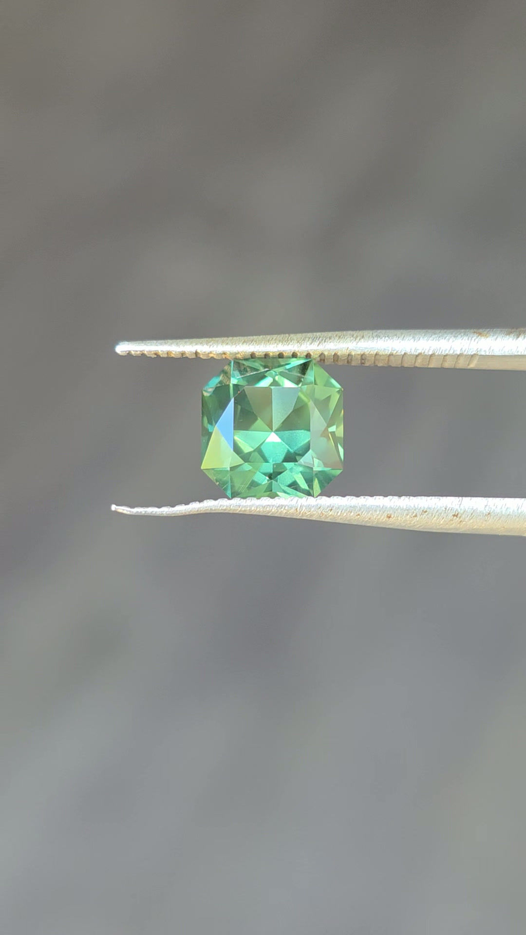 1.52ct Regal Square cut Lime Green Australian Sapphire