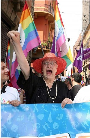 Marcella Di Folco in una manifestazione