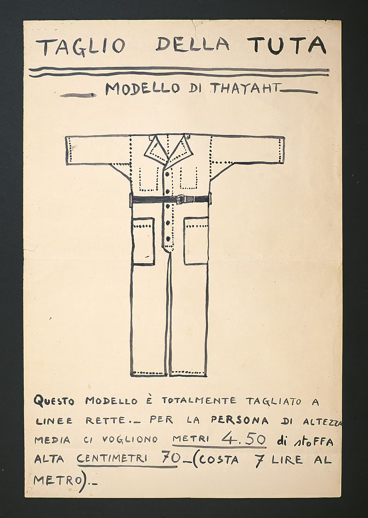 Disegno della Tuta