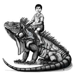 jake-ride-on-Irex-bw-sketch