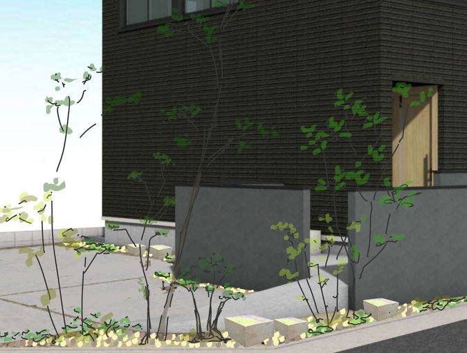 外構　雑木の庭