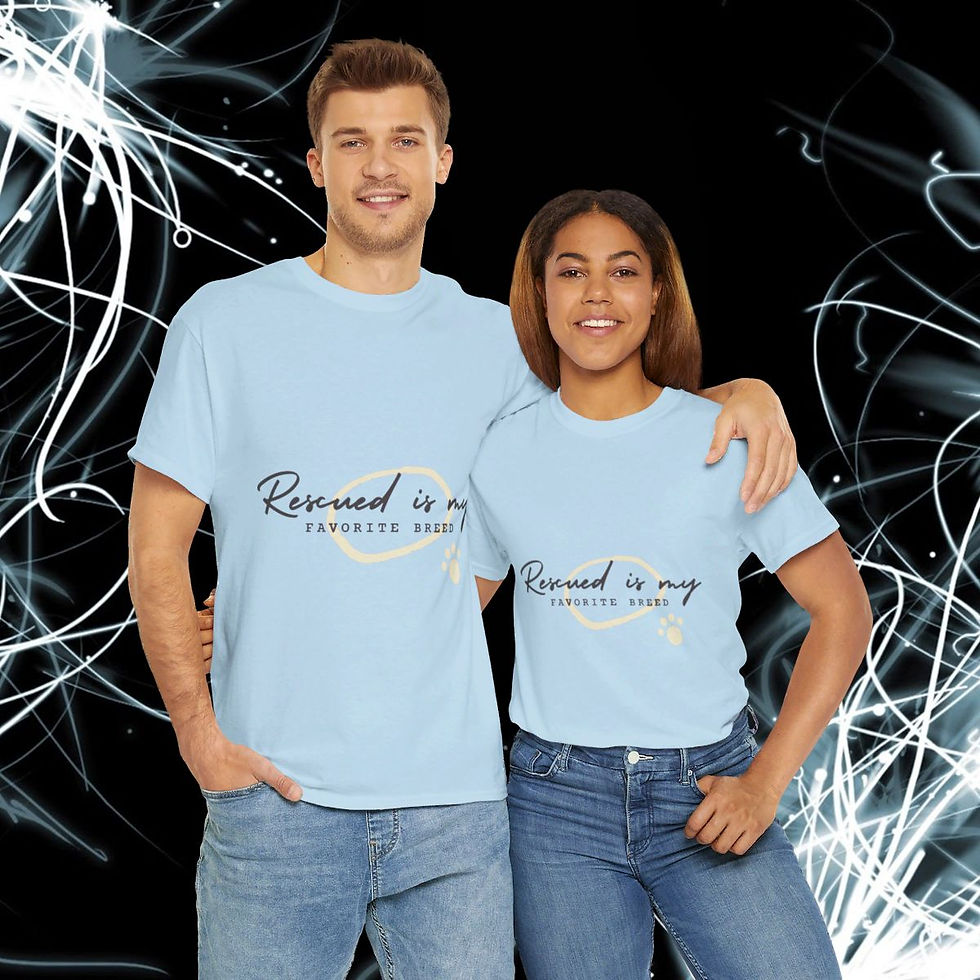 Thumbnail: Rescued is my favorite breed Unisex Heavy Cotton Tee