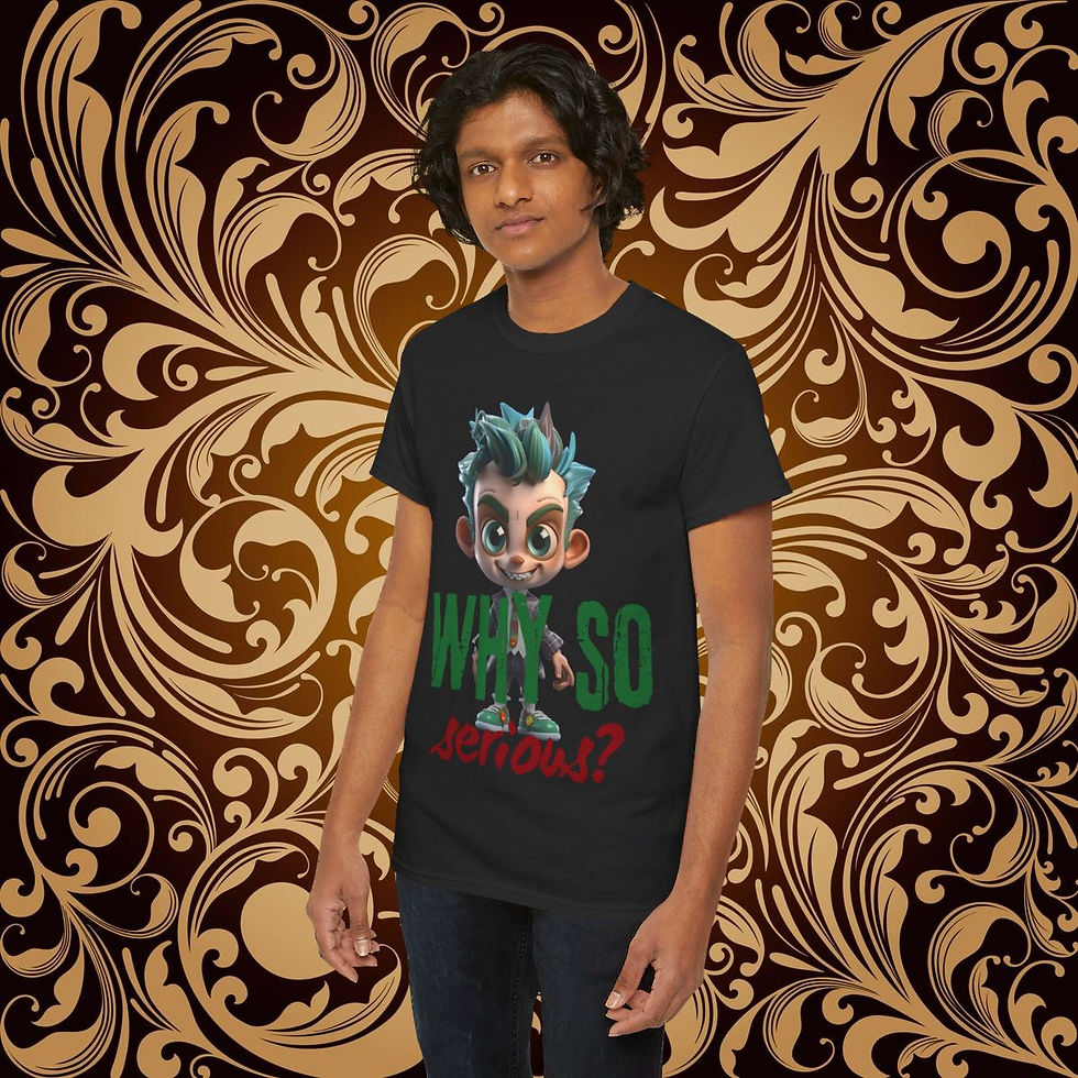 Thumbnail: Why so serious? Joker inspired Unisex Heavy Cotton Tee