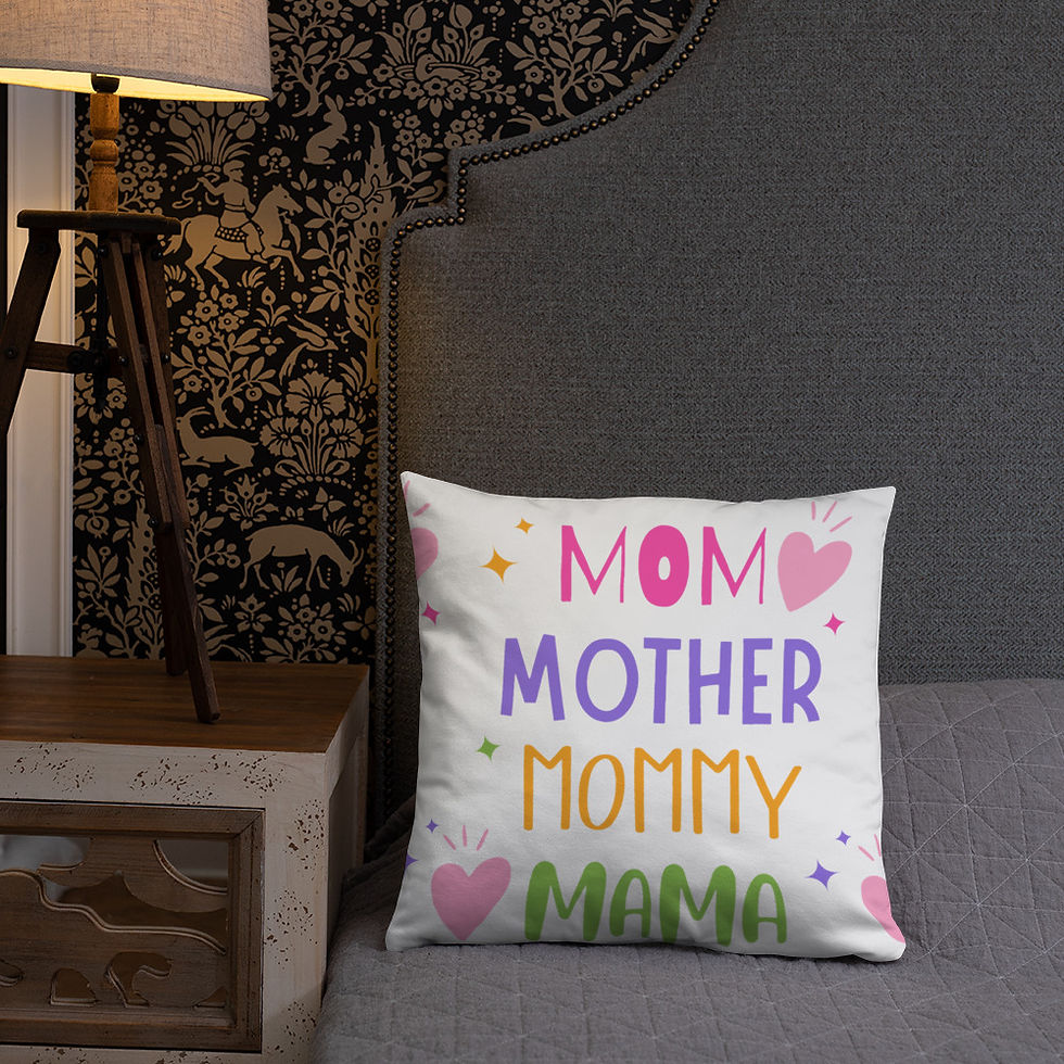 Pillow with different ways to say mother