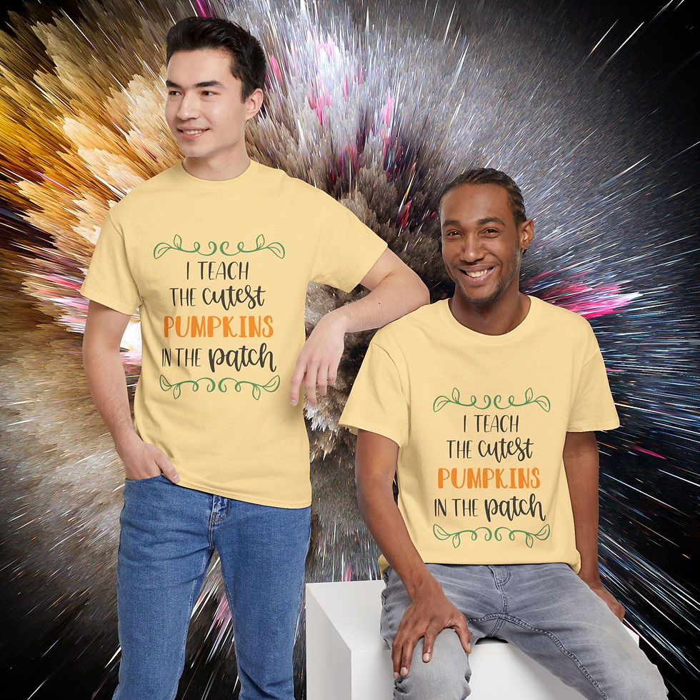Thumbnail: I teach the cutest pumpkins in the patch Unisex Heavy Cotton Tee