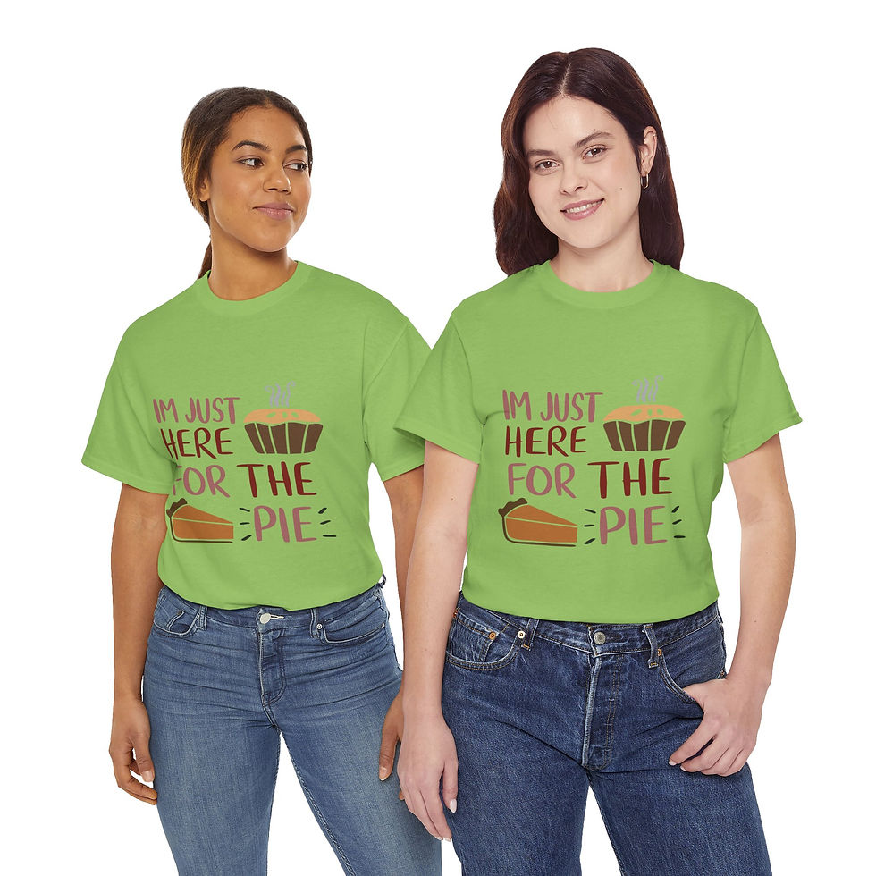 Thumbnail: I'm Just Here for the Pie Tee - Fun Foodie Shirt for Holidays & Gatherings