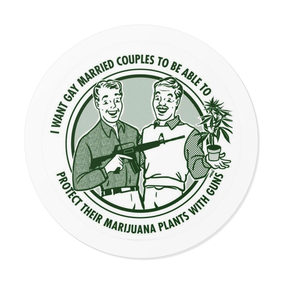 Funny LGBTQ+ Round Vinyl Stickers, Pride Celebration Stickers, Hash Flower Art