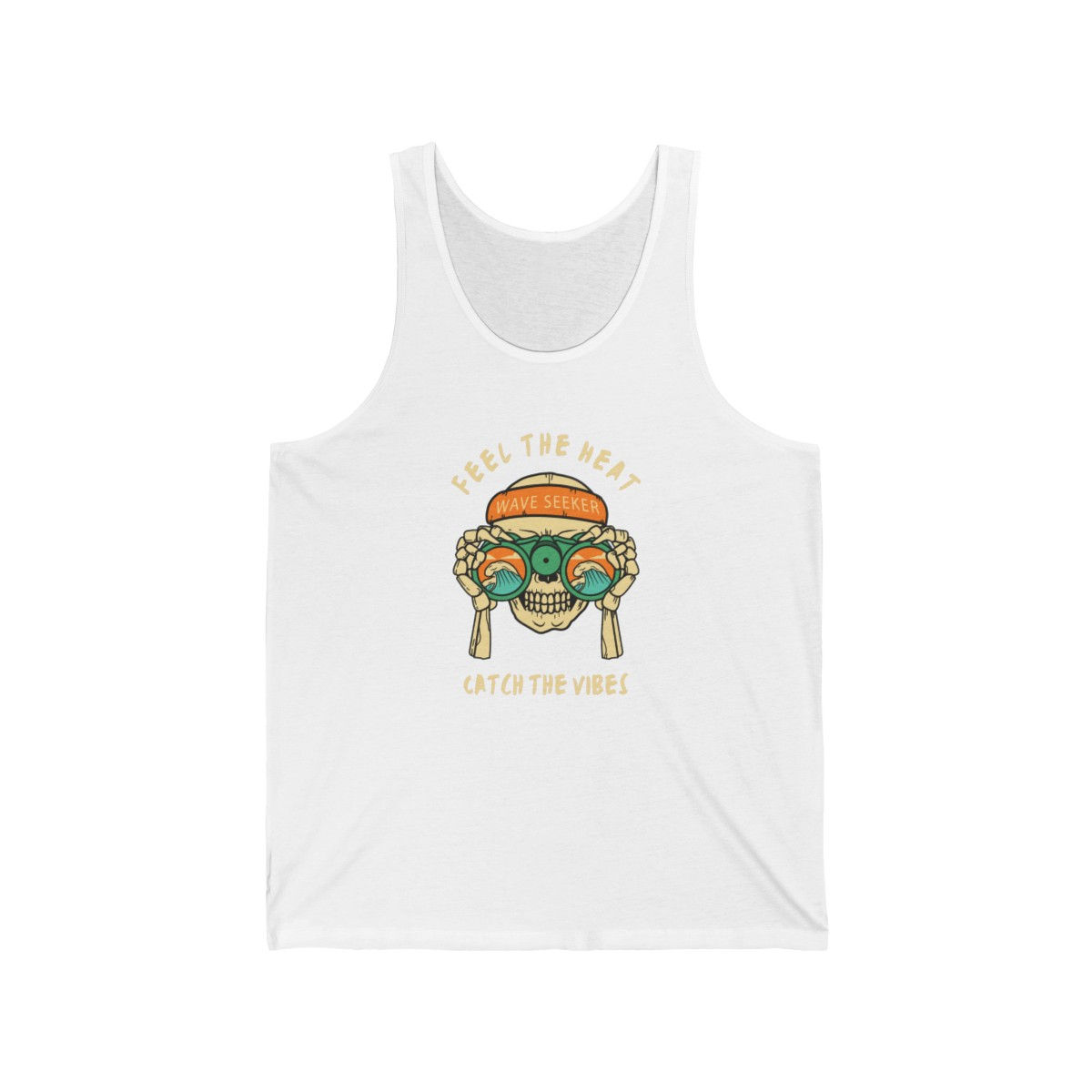 Feel the Heat, Catch the Vibes Unisex Jersey Tank Top