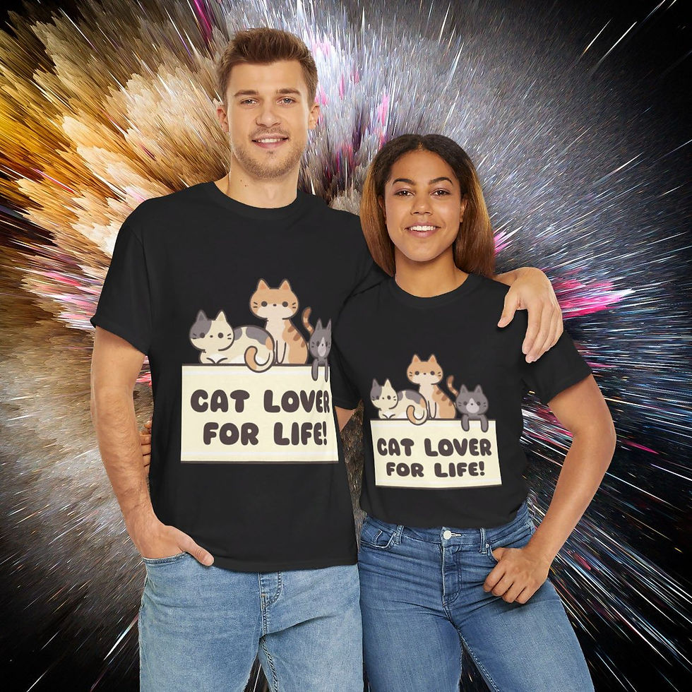 Cat Lover Unisex Heavy Cotton Tee