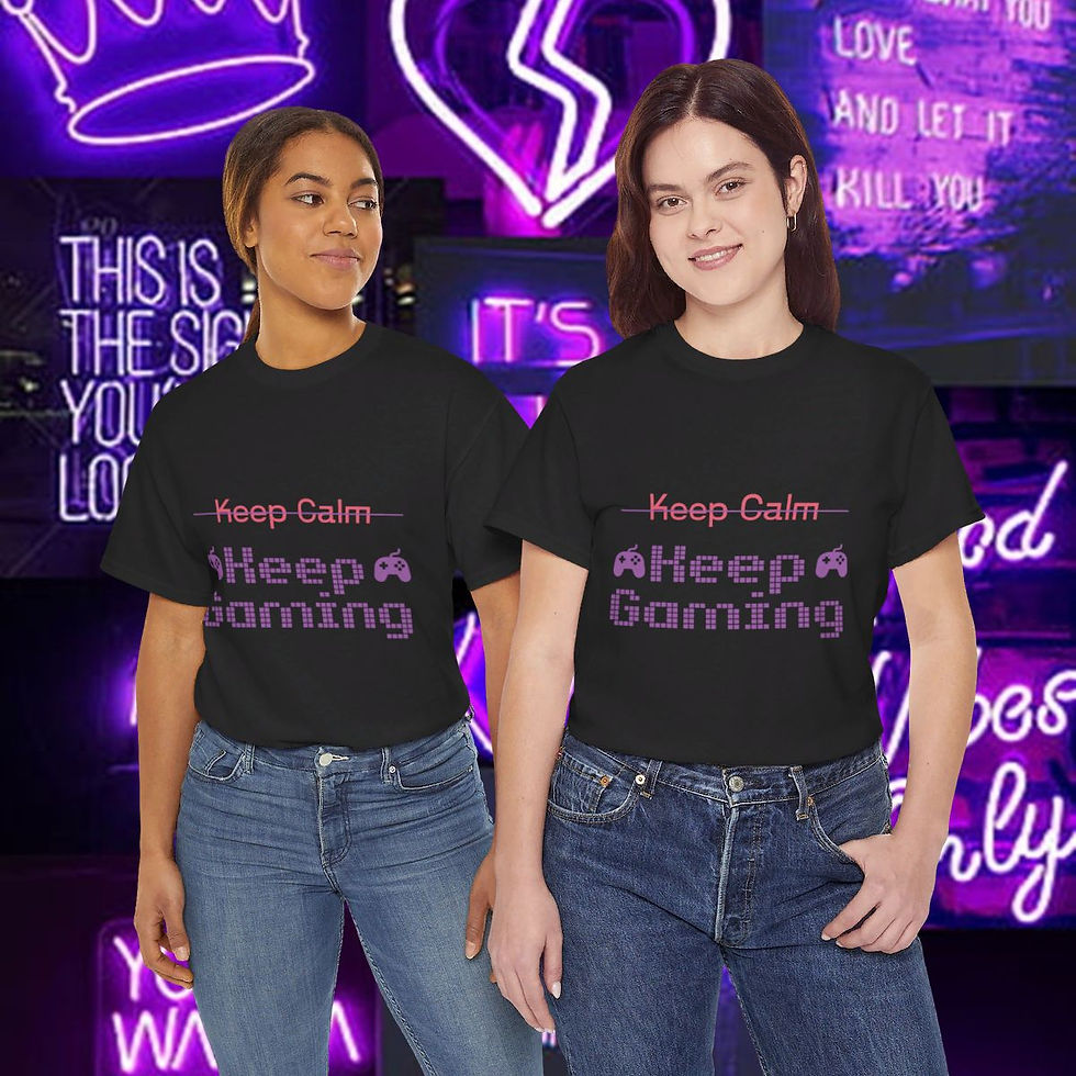 Keep Calm Keep Gaming Unisex Heavy Cotton Tee