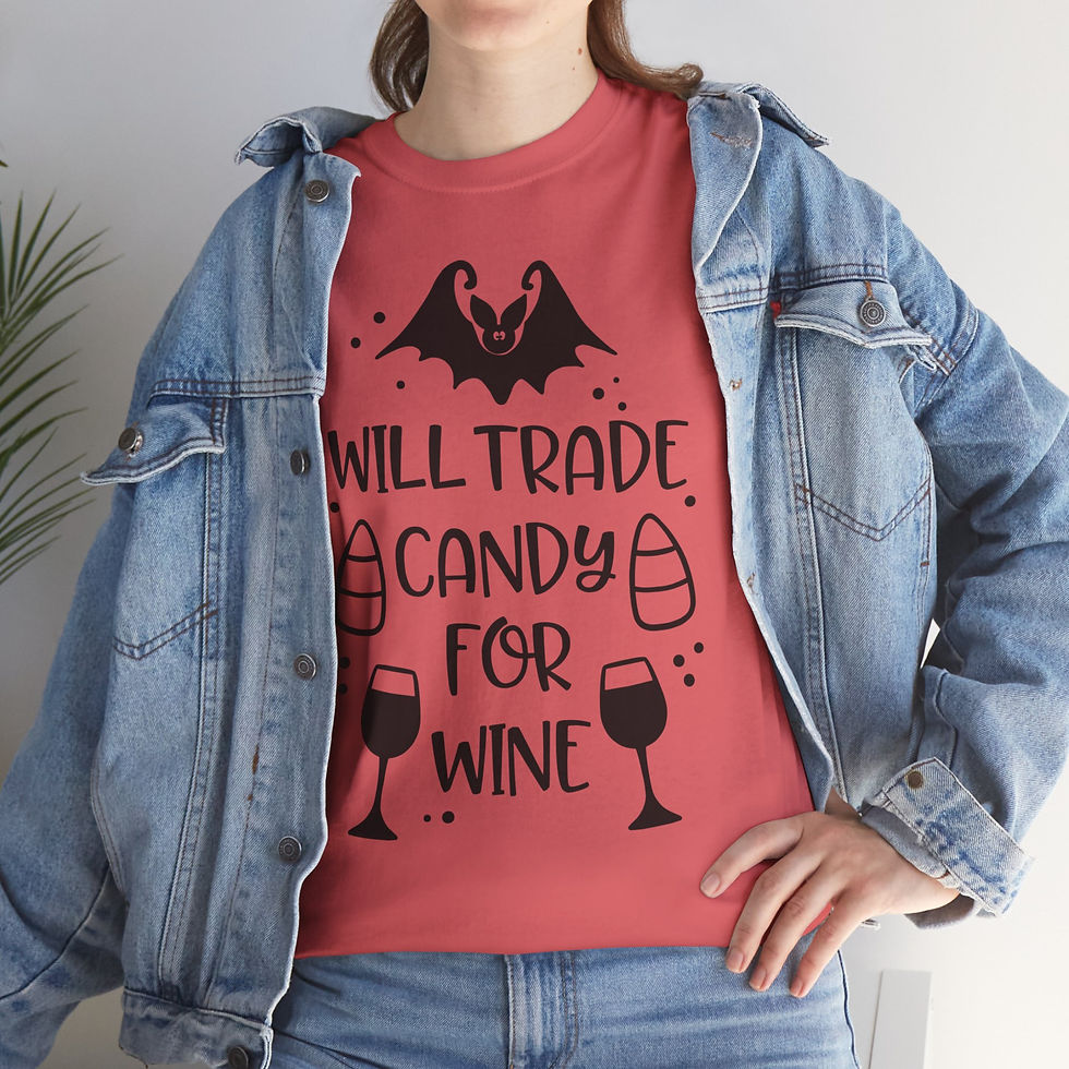 Thumbnail: Will trade candy for wine Unisex Heavy Cotton Tee