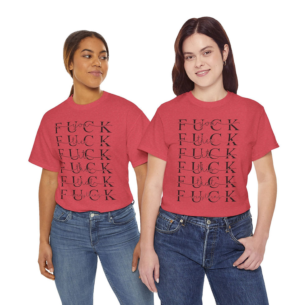Thumbnail: Unisex Heavy Cotton Tee - Bold Statement Graphic Tee with 'F*CK You' Design