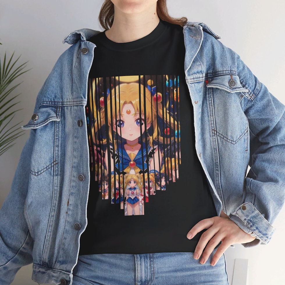 Thumbnail: Moon Prism Power: Sailor Senshi Squad Unisex Heavy Cotton Tee