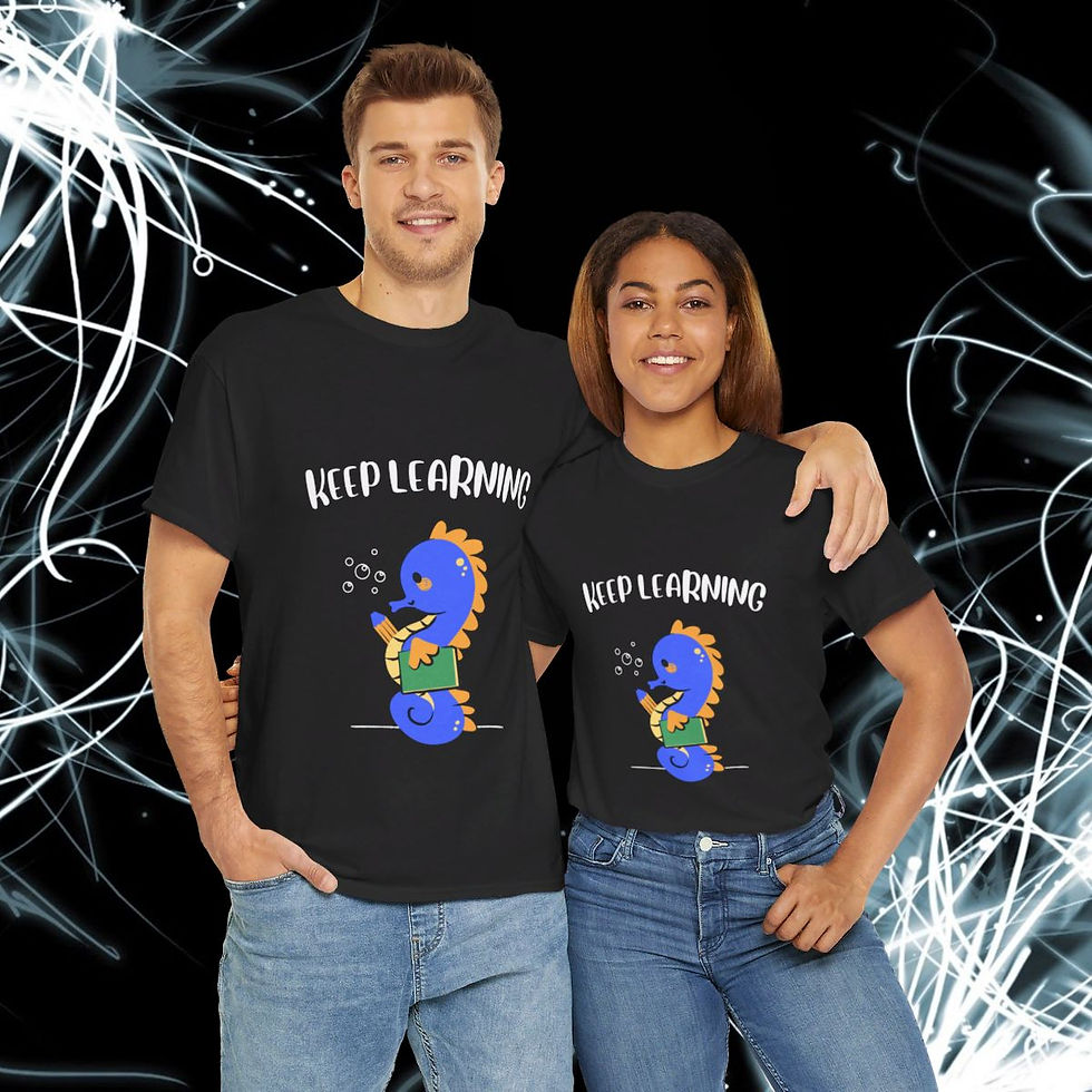 Keep Learning Unisex Heavy Cotton Tee