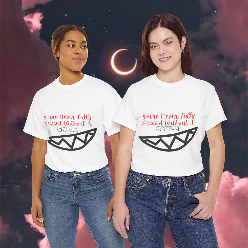 You're never fully dressed without a smile Unisex Heavy Cotton Tee