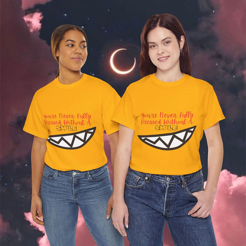 Thumbnail: You're never fully dressed without a smile Unisex Heavy Cotton Tee