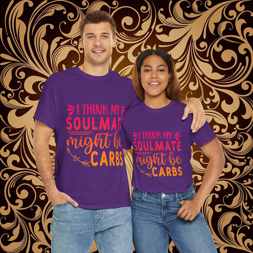 Thumbnail: I think my soulmate might be carbs Unisex Heavy Cotton Tee