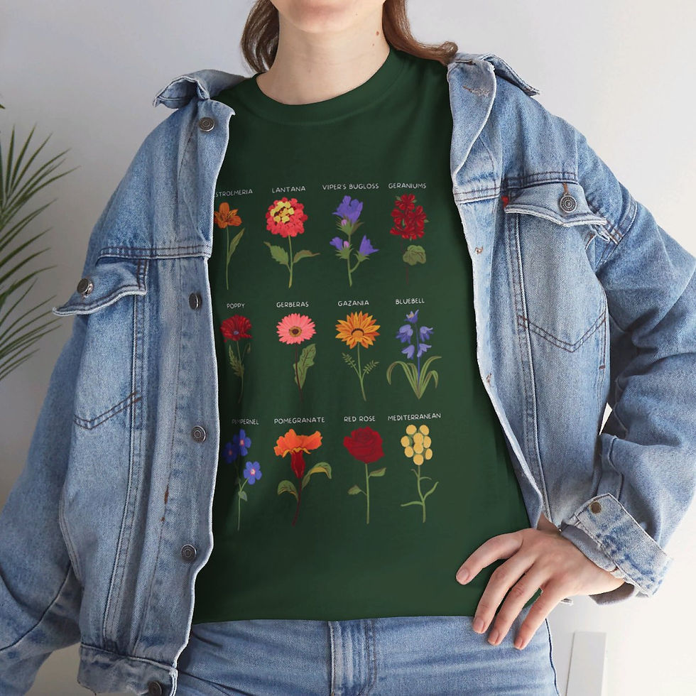 Thumbnail: Flowers Unisex Heavy Cotton Tee