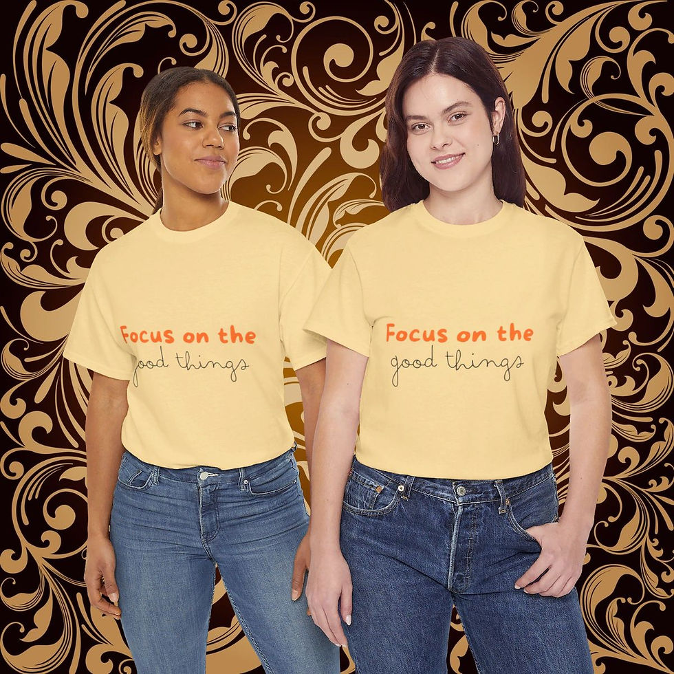 Thumbnail: Focus on the good things Unisex Heavy Cotton Tee