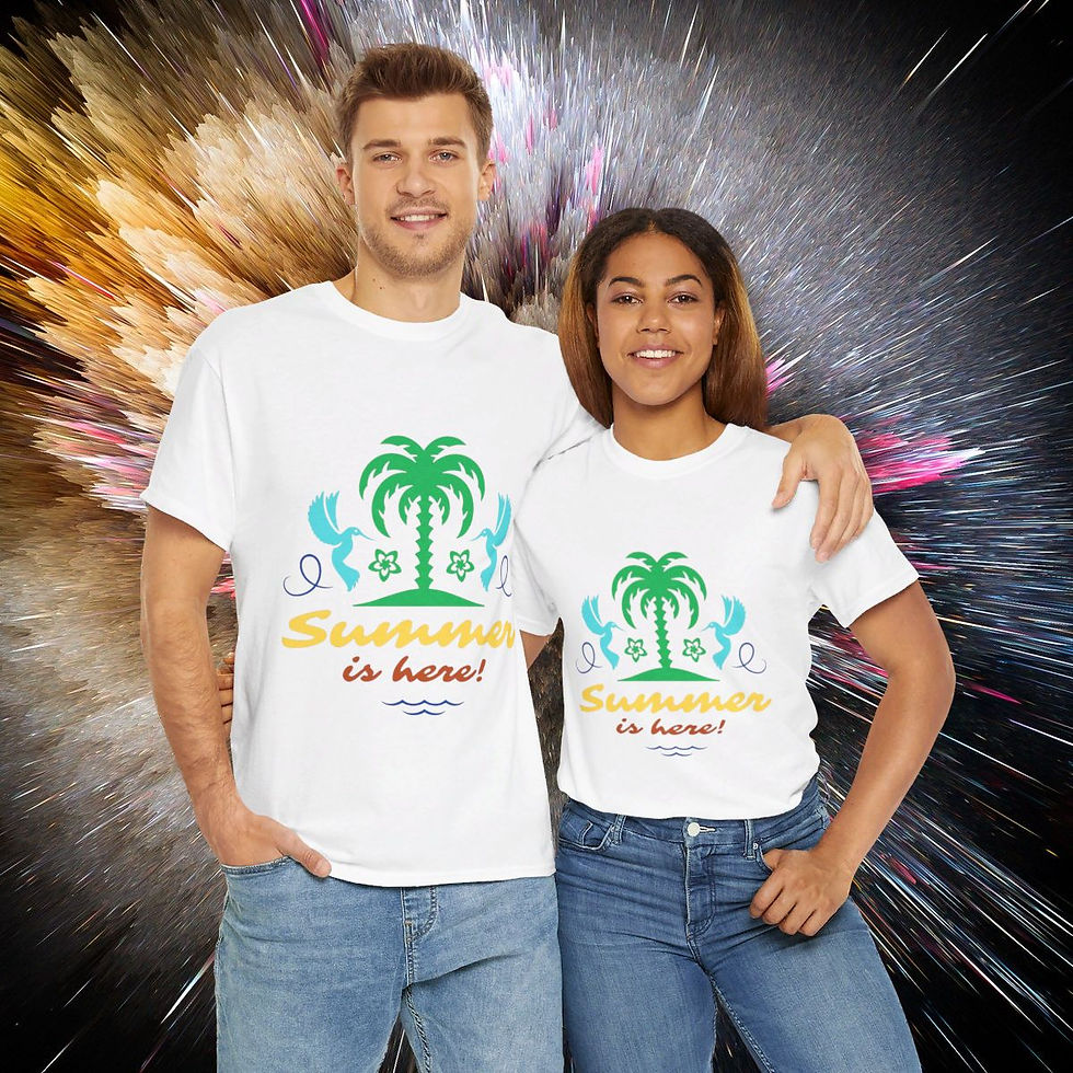 Summer is Here Unisex Heavy Cotton Tee