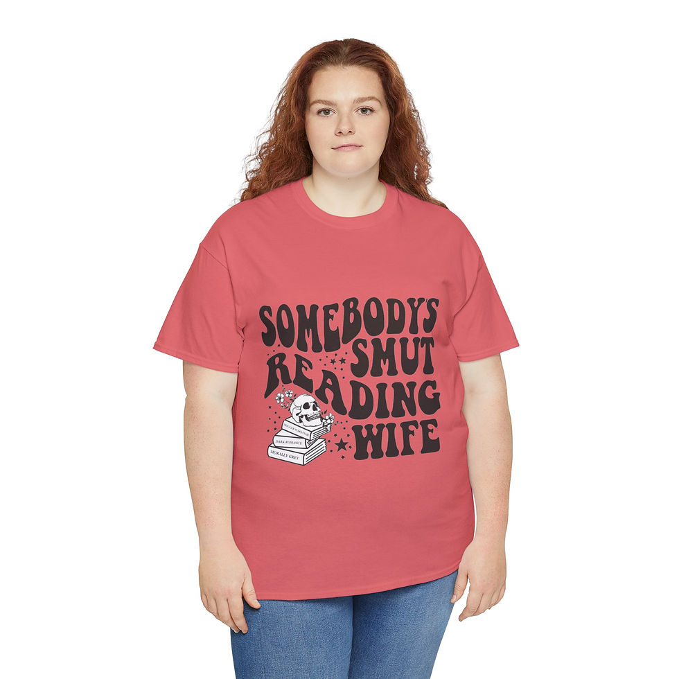 Thumbnail: Funny Reading Wife Unisex Heavy Cotton Tee