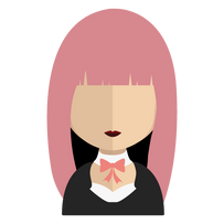 Клип-арт: девушка с розовыми волосами