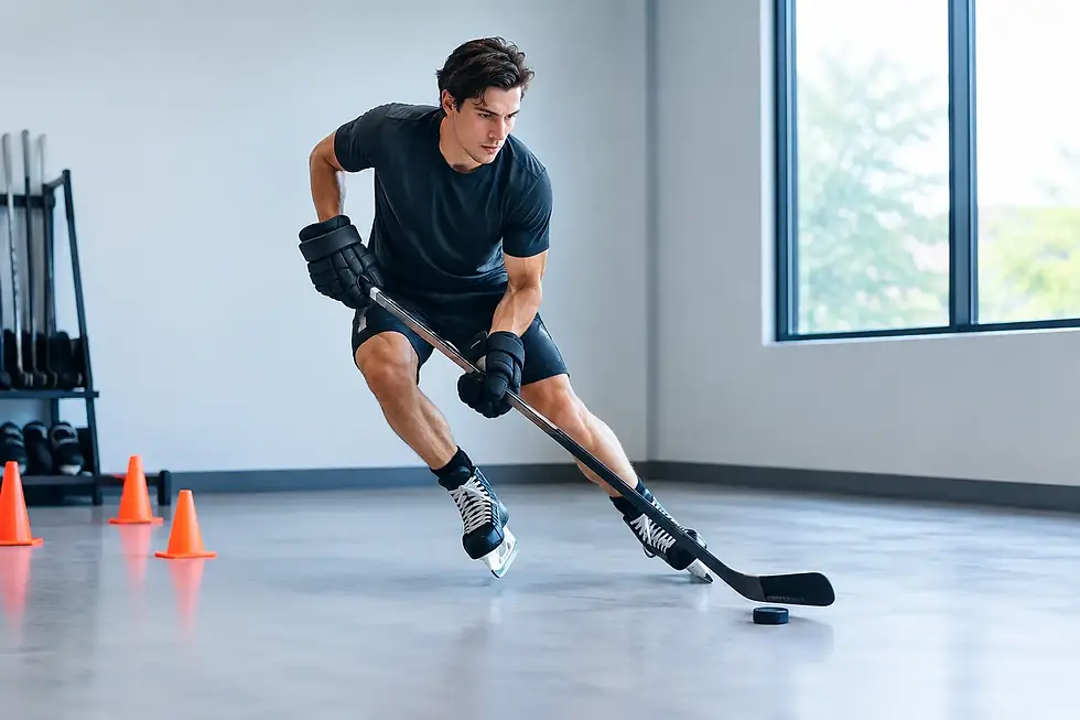 How to Train Hockey Crossovers Indoors Faster