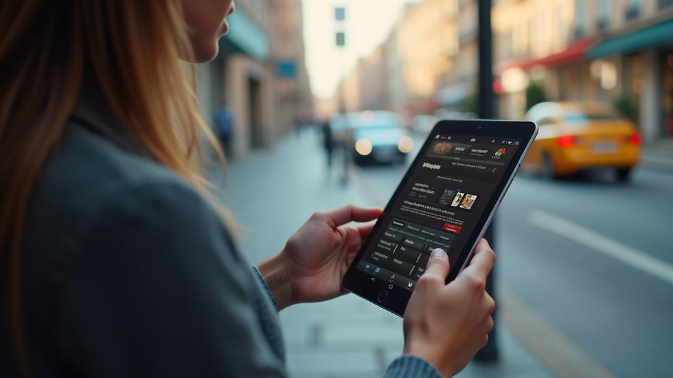 Vue en gros plan d'une personne utilisant un ordinateur portable pour le marketing digital