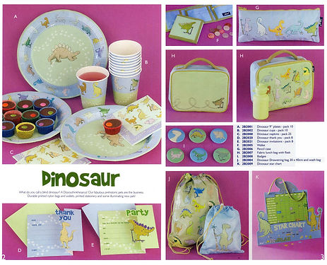 Dinosaur Stationery & Picnicware