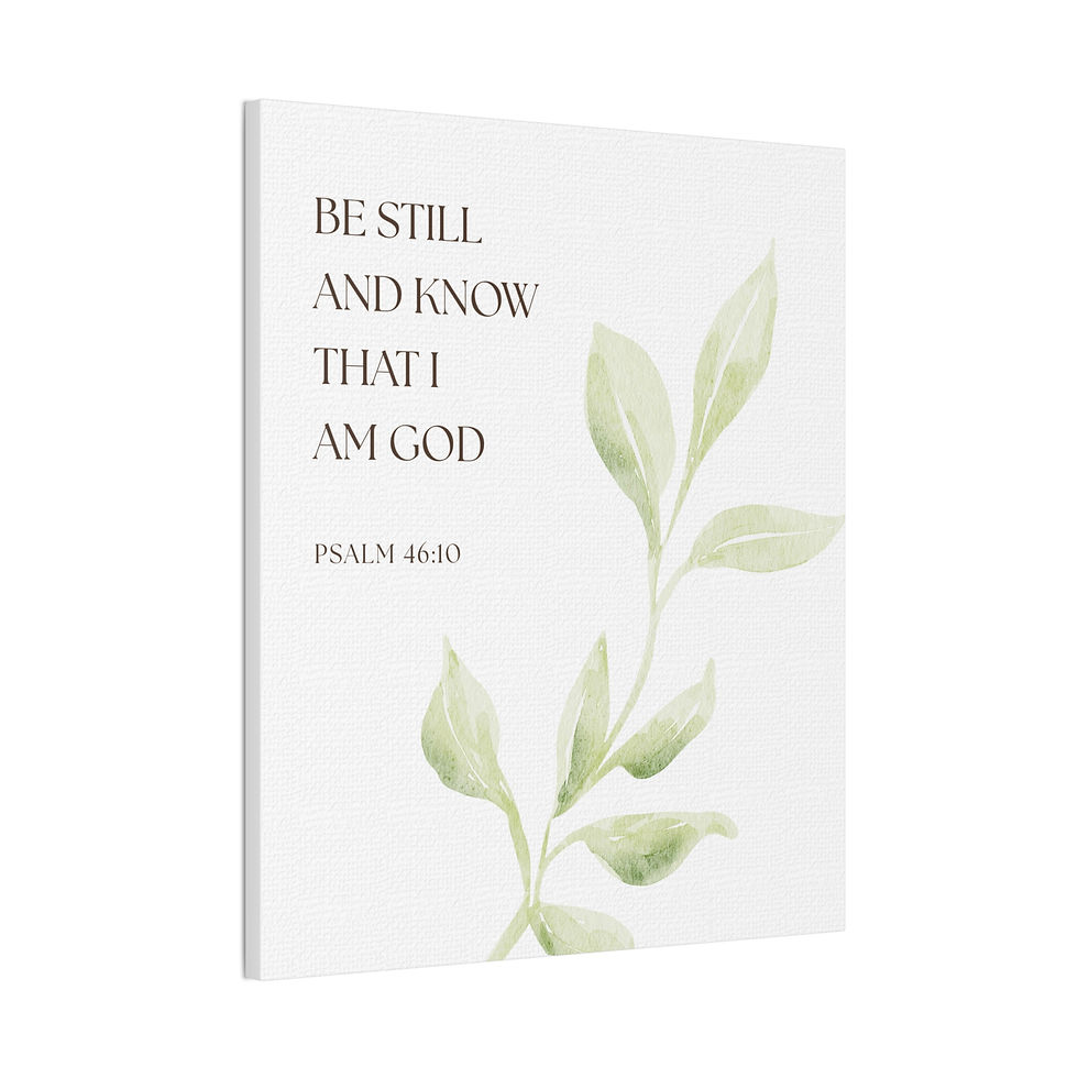 Thumbnail: Personalized Scripture Canvas— Botanical Christian Scripture Print