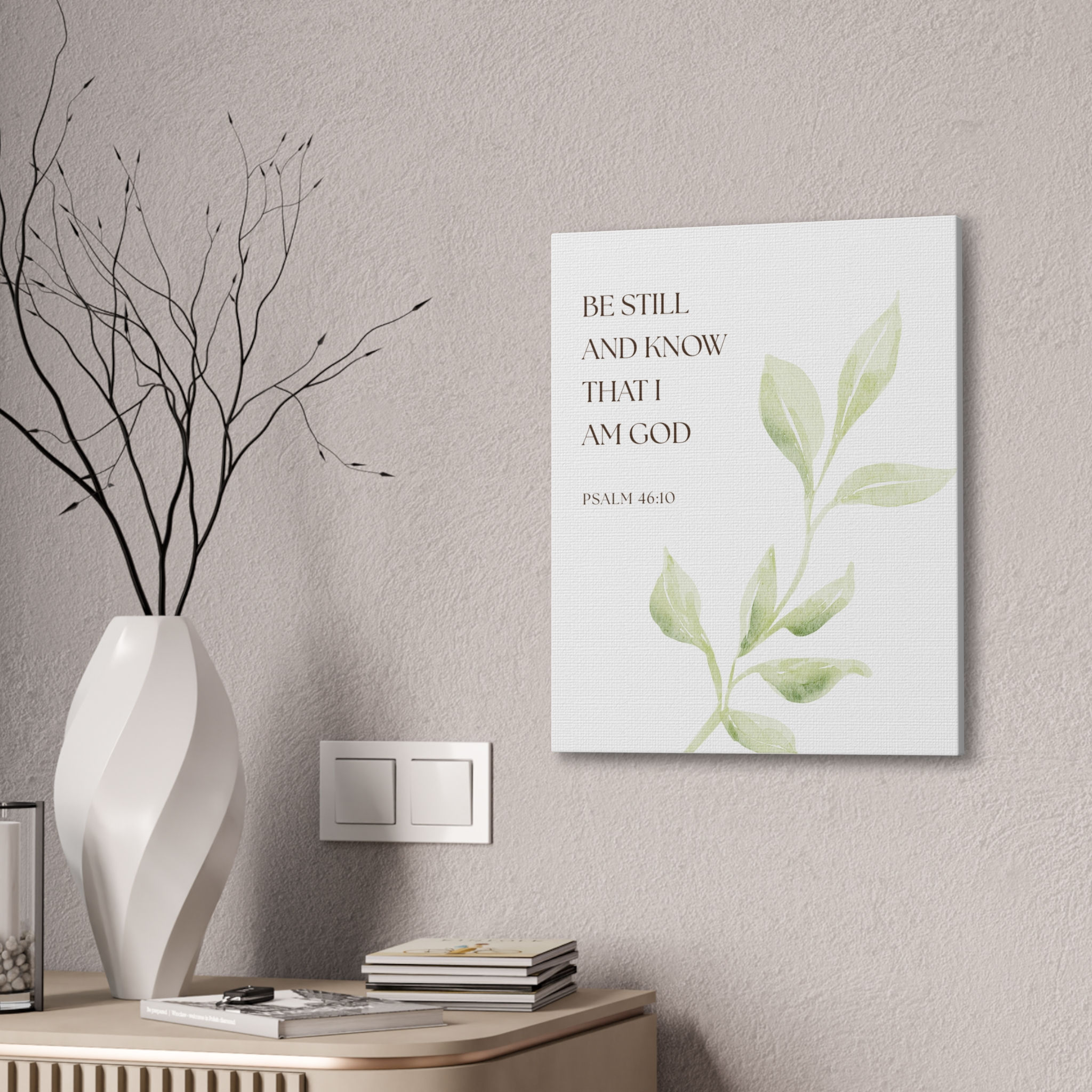 Personalized Scripture Canvas— Botanical Christian Scripture Print
