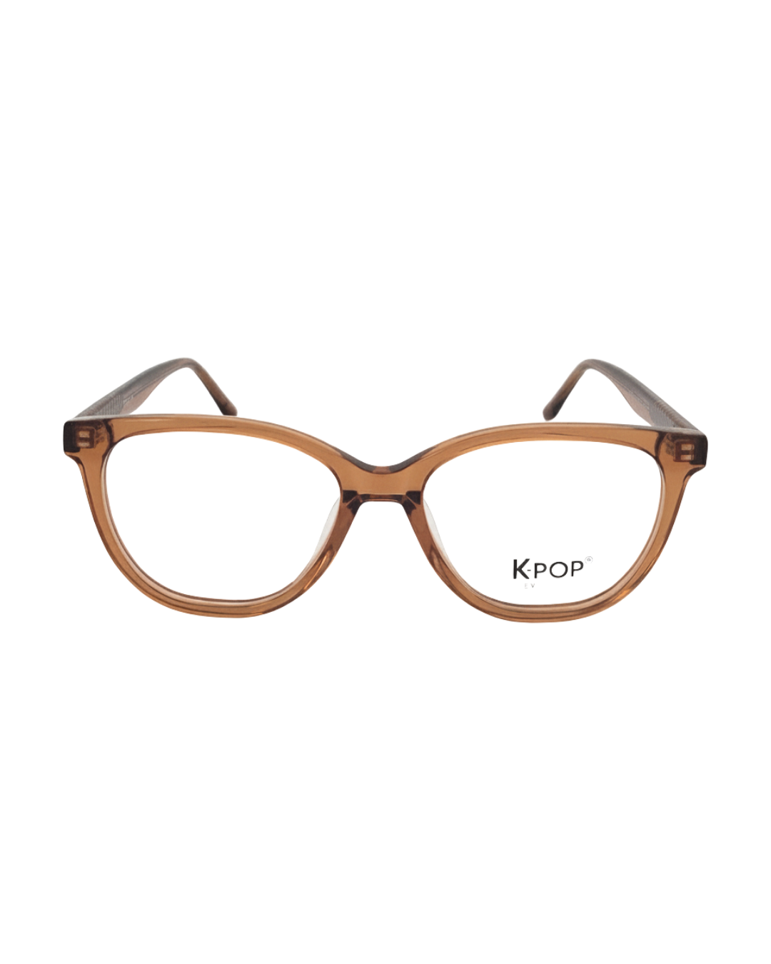 Óculos K-POP Feminino CS1065 C4 Marrom claro-frente