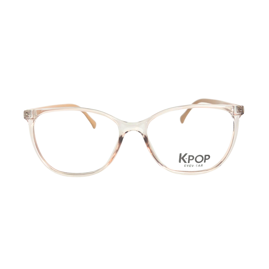 Óculos K-Pop Essential 91044 Champanhe Brilhante Quadrado