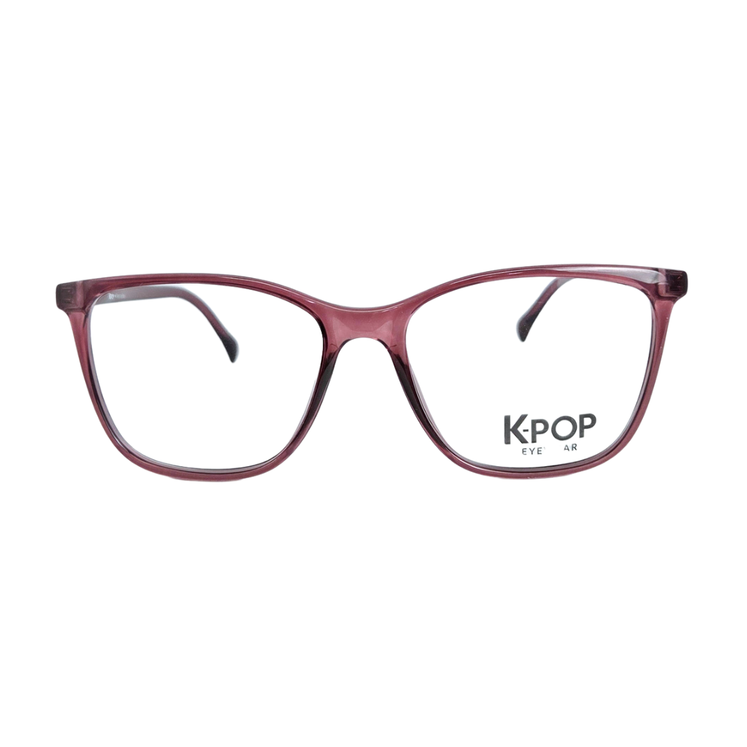 Óculos K-Pop Essential Amora Médio Brilhante Quadrado