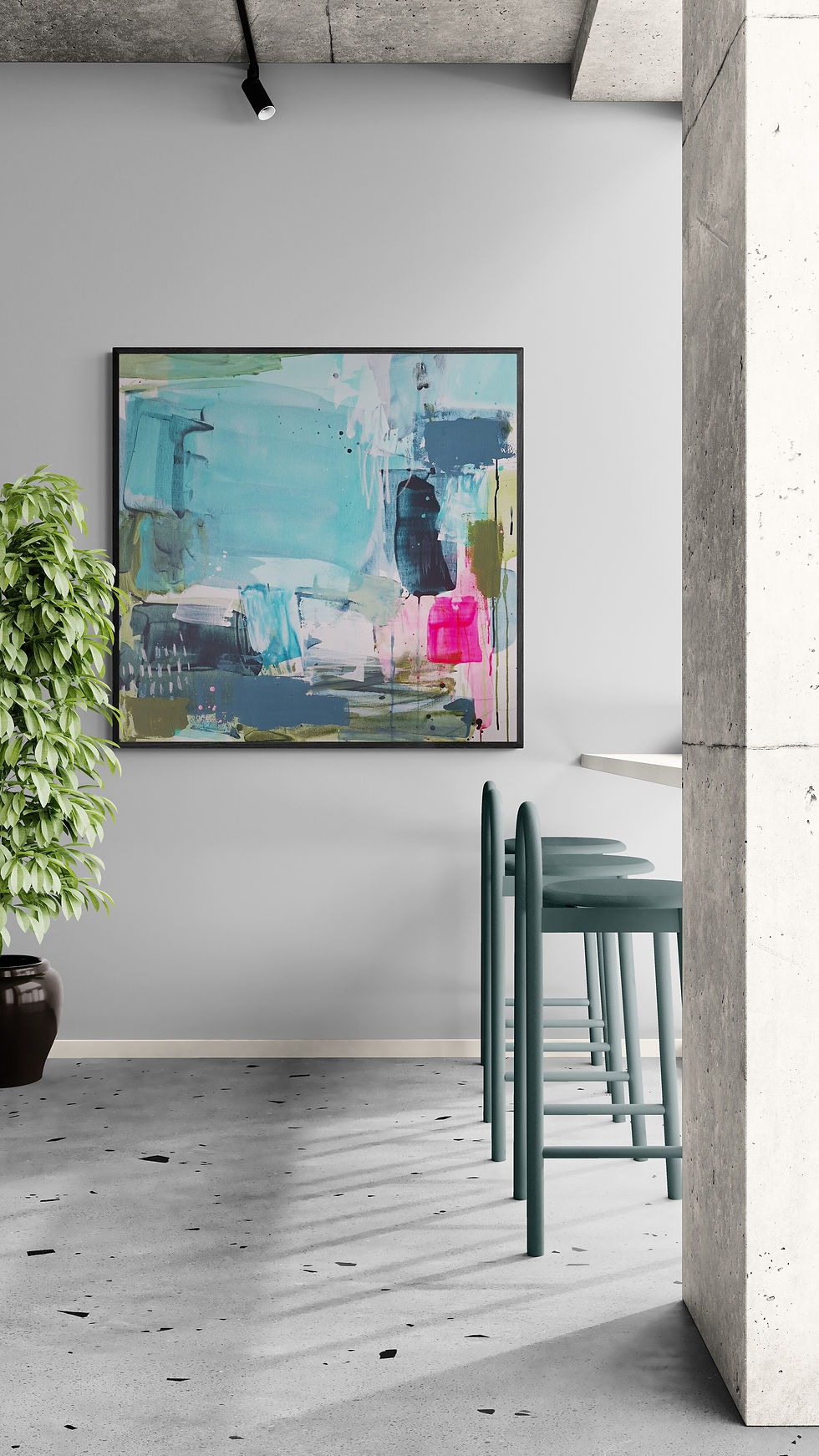 Thumbnail: Unknown 1 / 80 X 80cm //Framed original painting