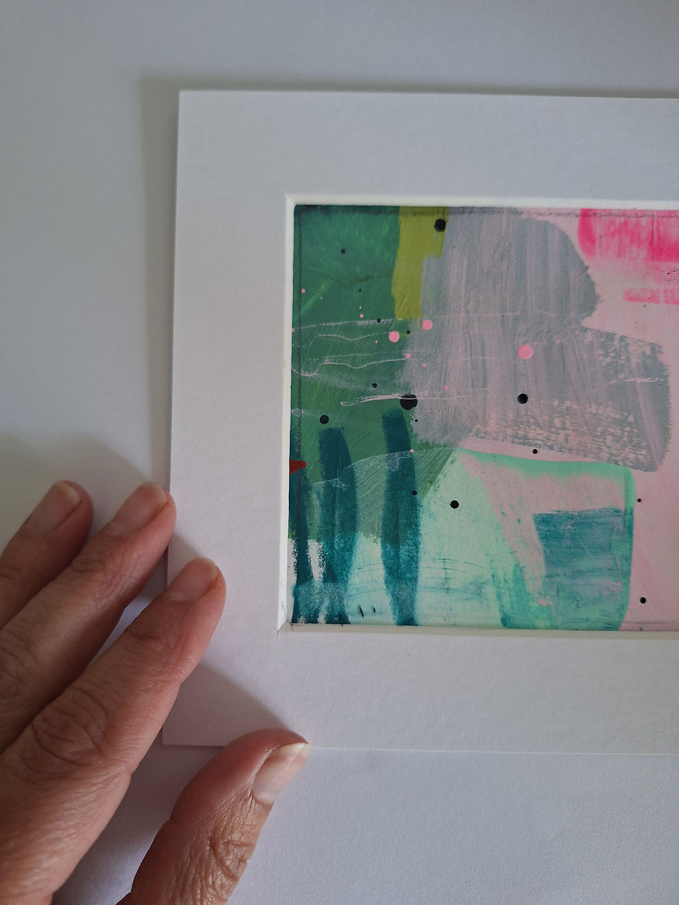 Thumbnail: 'Sea Dreams 17' / Small original abstract painting on pa