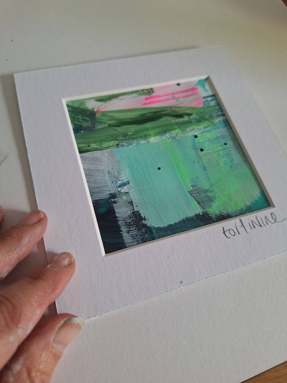Thumbnail: 'Colour Story 4' / Small original abstract painting on paper
