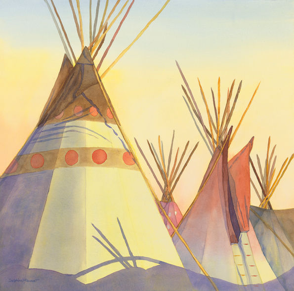 U-04 $ Teepees | Watercolor
