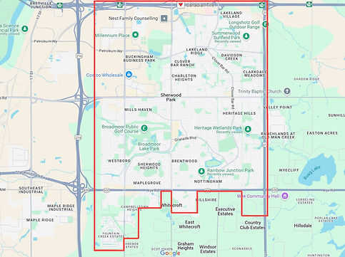 service area map Sherwood Park