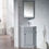 Thumbnail: Hampton Grey 27" Corner Vanity with Medicine Cabinet