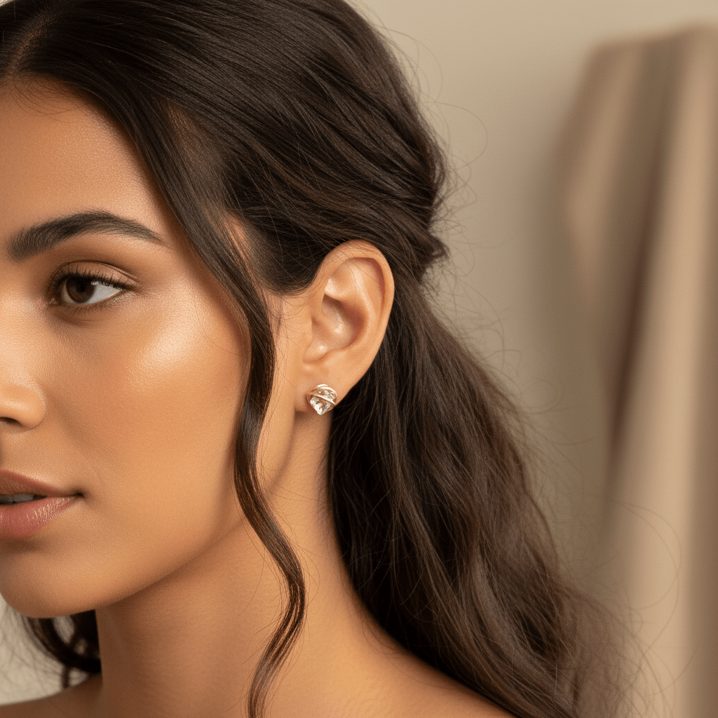 Horizon Herkimer Diamond Studs