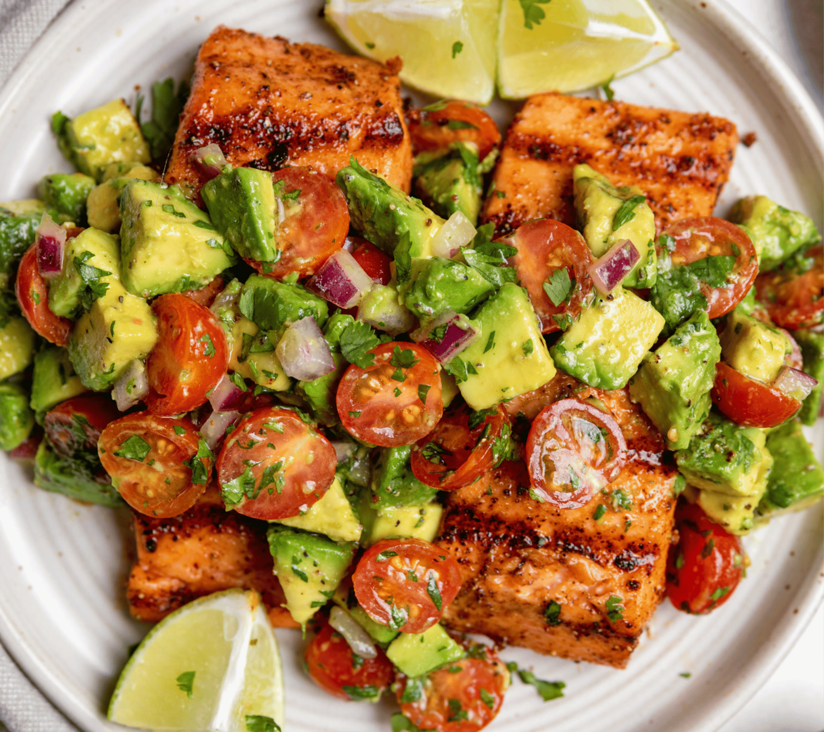 Grilled Salmon with Avocado Salsa