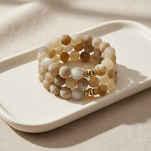 quartz stacking bracelet